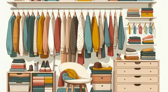 como organizar guarda roupa