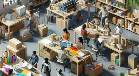 trabalho em casas com produção de embalagens